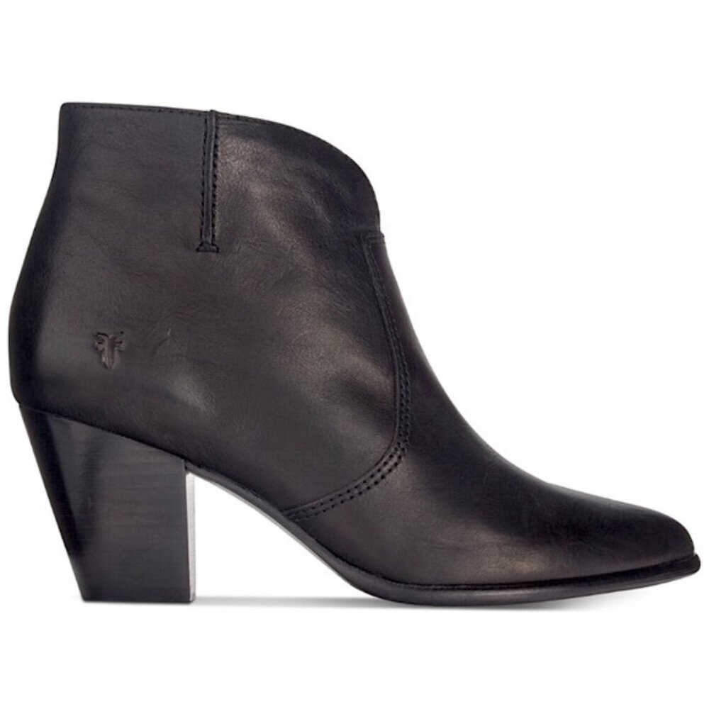 Frye Jennifer Leather Black Casual Ankle Booties